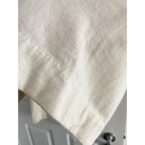 Extreme Cashmere Ivory Cotton/Cashmere Lounge Pant, One Size Only ** hemmed ** - Picture 6 of 11